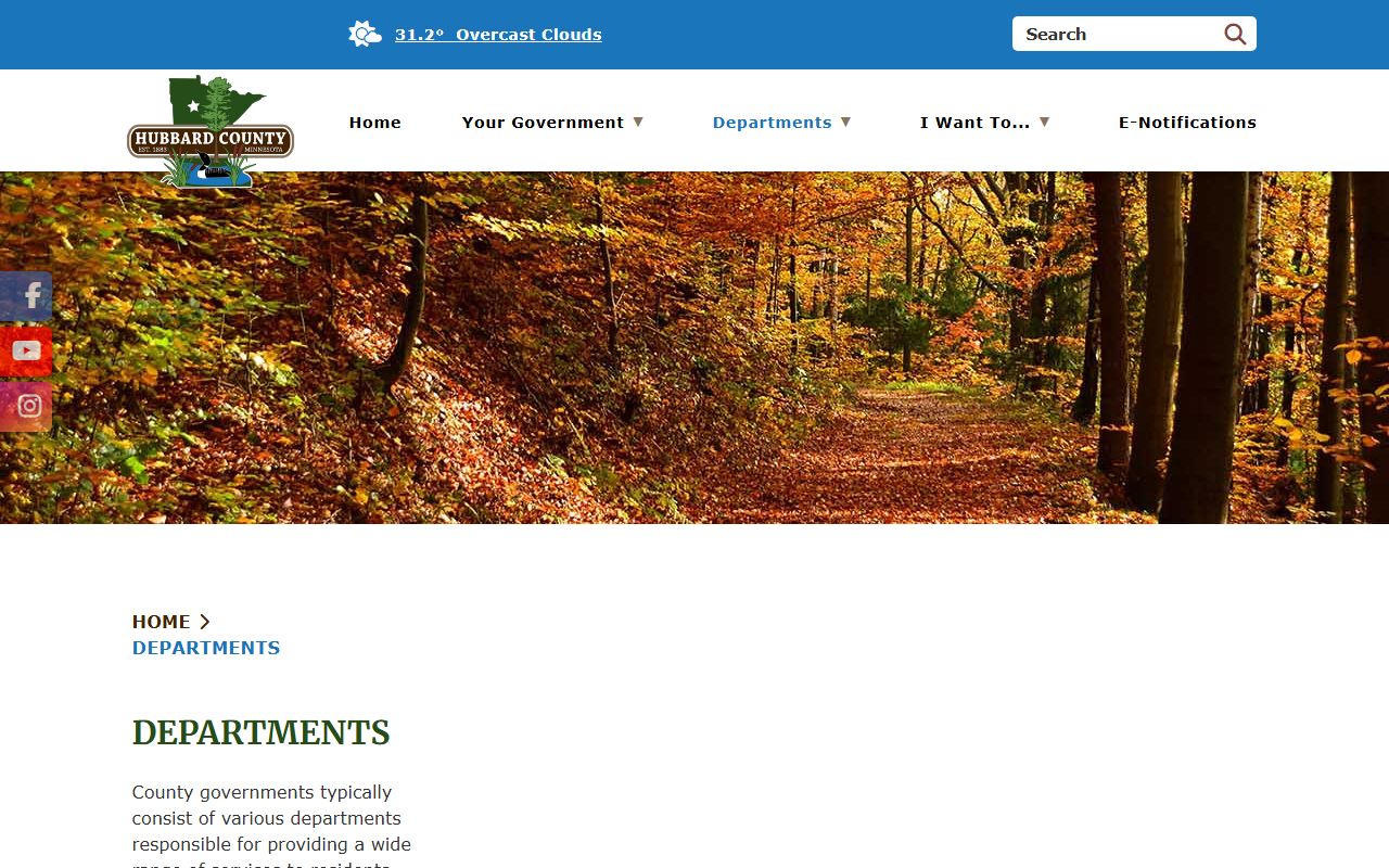 Hubbard County Recorder department page birth certificates