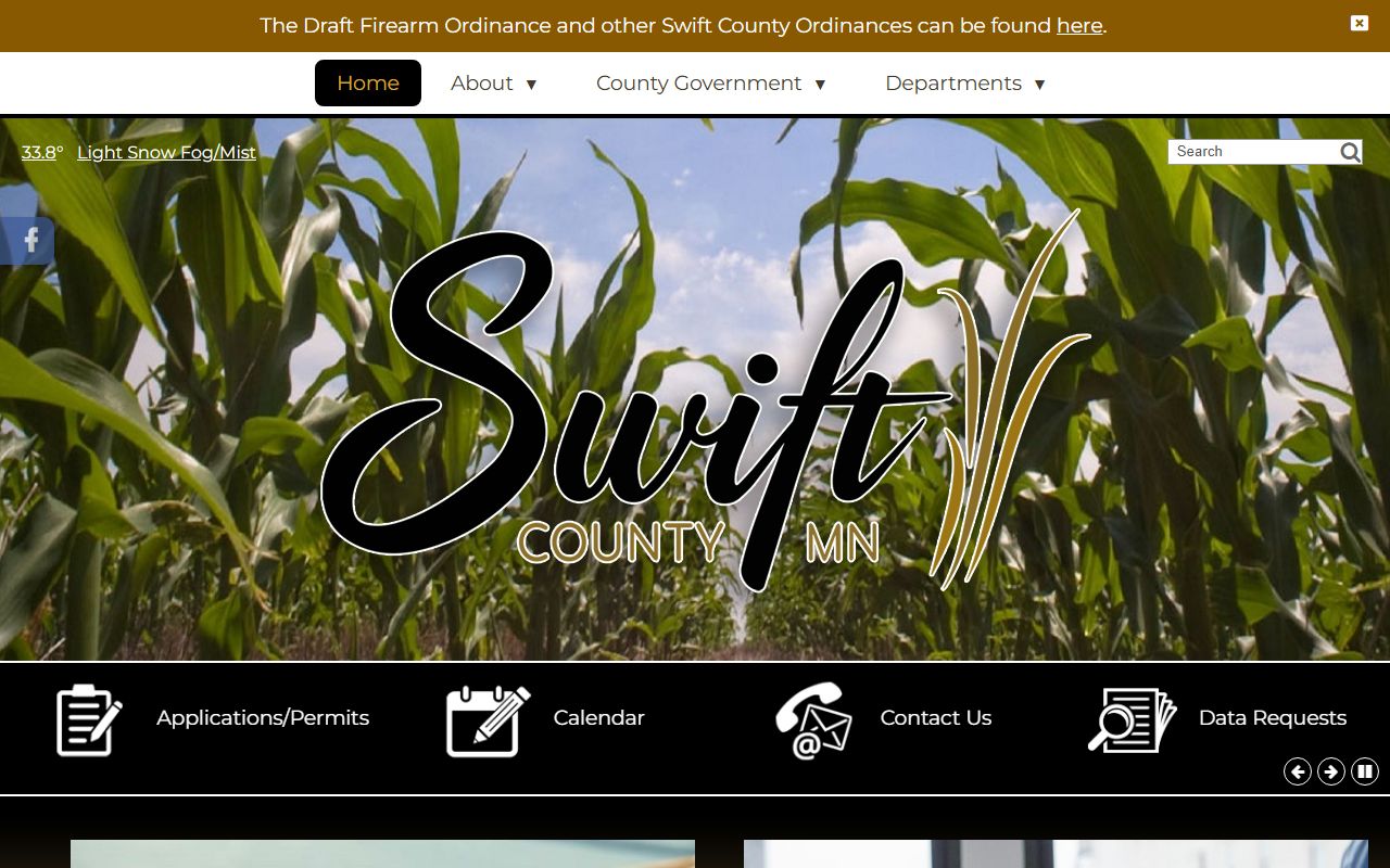 Swift County main website for birth certificates and vital records from the Treasurer office